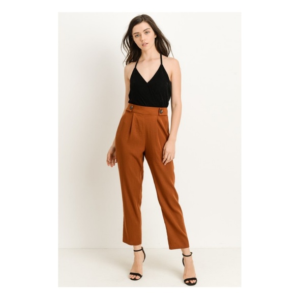 🔥LAST ONE!🔥(small) Pleated High Waist Ankle Pant - Picture 3 of 5